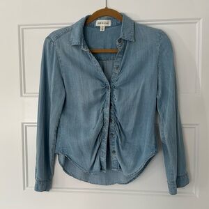 Anthropologie Cloth & Stone shirred front shirt